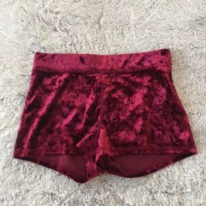 Velvet shorts